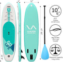 10'6" Inflatable Stand Up Board Aqua