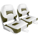 Low Back Fold Down Fishing Boat Seats - Stainless Steel Screws Included
