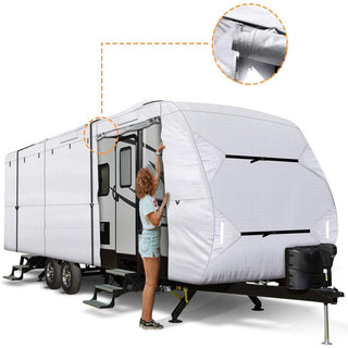 WBLKAMAO Truck Camper Cover 210D Oxford Cloth Camper Cover
