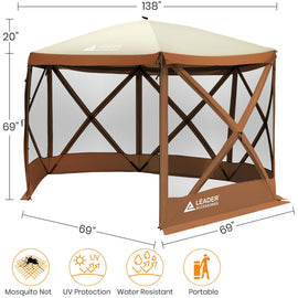Gazebo Tent Pop Up Canopy Instant Screen House HUB SCREEN HOUSE - 0