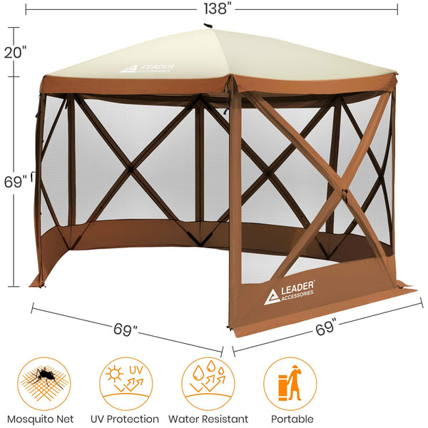 Gazebo Tent Pop Up Canopy Instant Screen House HUB SCREEN HOUSE