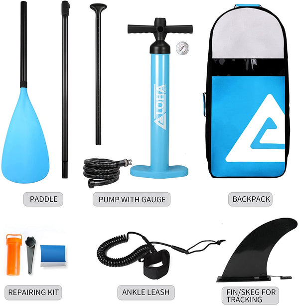 10'6" Inflatable Stand Up Board Aqua