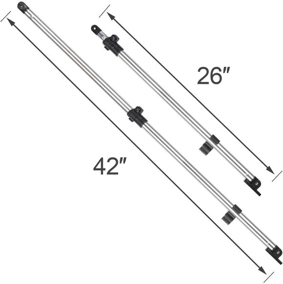 Adjustable Bimini Rear Support Poles Universal Marine Grade Aluminum Pole 1” Diameter