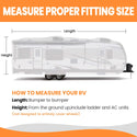 Travel Trailer RV Cover with Top 300D Ripstop Polyester Side 150D Polyester Waterproof