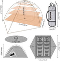 Backpacking Tent 2 Person Orange