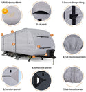 Travel Trailer RV Cover with Top 300D Ripstop Polyester Side 150D Polyester