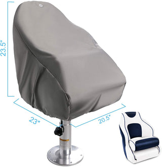 600D Premium Boat Seat Cover Fit for Captain Boat Seat Grey