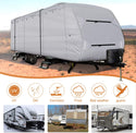 Travel Trailer RV Cover with Top 300D Ripstop Polyester Side 150D Polyester