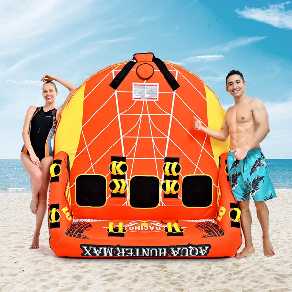 3-Person Towable Tube 2 Colors - Front & Back Tow Points