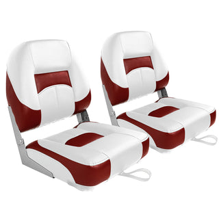 Low Back Fold Down Fishing Boat Seats - Stainless Steel Screws Included