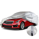Sedan Car Cover Aluminium Cotton with Door Zipper 3 Different Sizes GREY