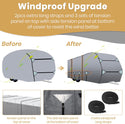 Waterproof Upgraded Travel Trailer RV Cover Camper Cover - Tear-Resistant Aluminium Film Top with Cotton Lining