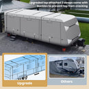 Travel Trailer RV Cover with Tear-Resistant  Aluminum Film Top and Soft Cotton Lining-3