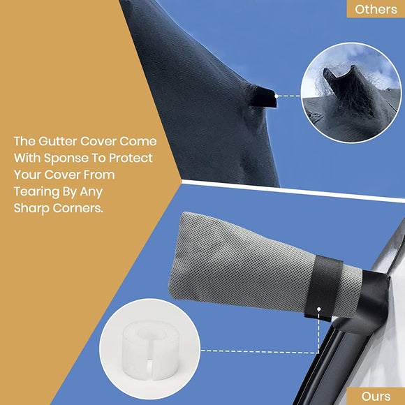 Travel Trailer RV Cover with Tear-Resistant  Aluminum Film Top and Soft Cotton Lining