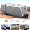 Waterproof Upgraded Travel Trailer RV Cover Camper Cover - Tear-Resistant Aluminium Film Top with Cotton Lining