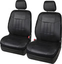 Faux Leather Car Seat Covers (Set of 2) - Universal Fit Cars SUV Trucks