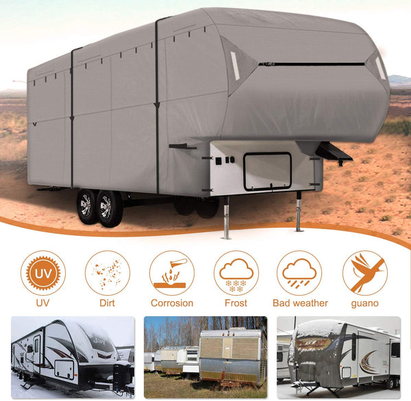 NEW EASY SETUP 5th Wheel RV Cover GRAY