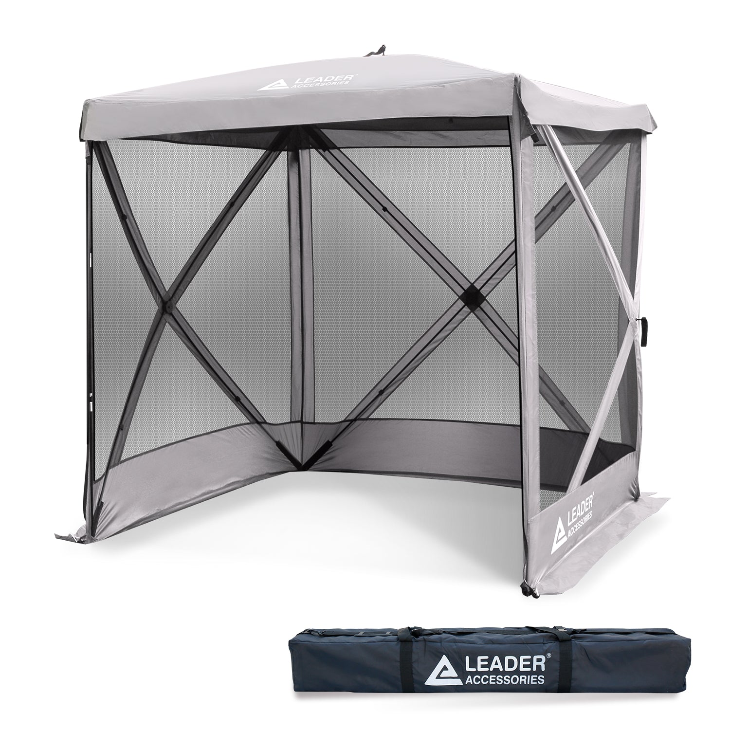 small pop up tent 4-Sided Tent Pop Up Square Camping Gazebo, Grey