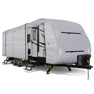 Travel Trailer RV Cover with Top 300D Ripstop Polyester Side 150D Polyester