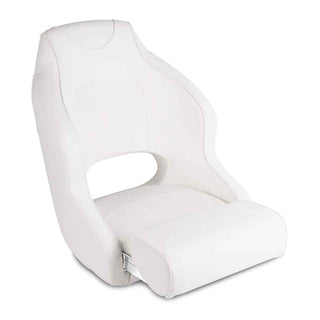 Buy model-a-white-white Premium Boat Seats | Two Tone Captain&#39;s Bucket Boat Seats Model A