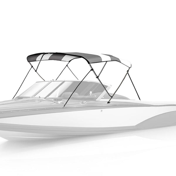 3 Bow Bimini Top LIGHT GREY/WHITE - High Quality Bimini Tops