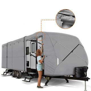 NEW EASY SETUP Travel Trailer RV Cover GRAY